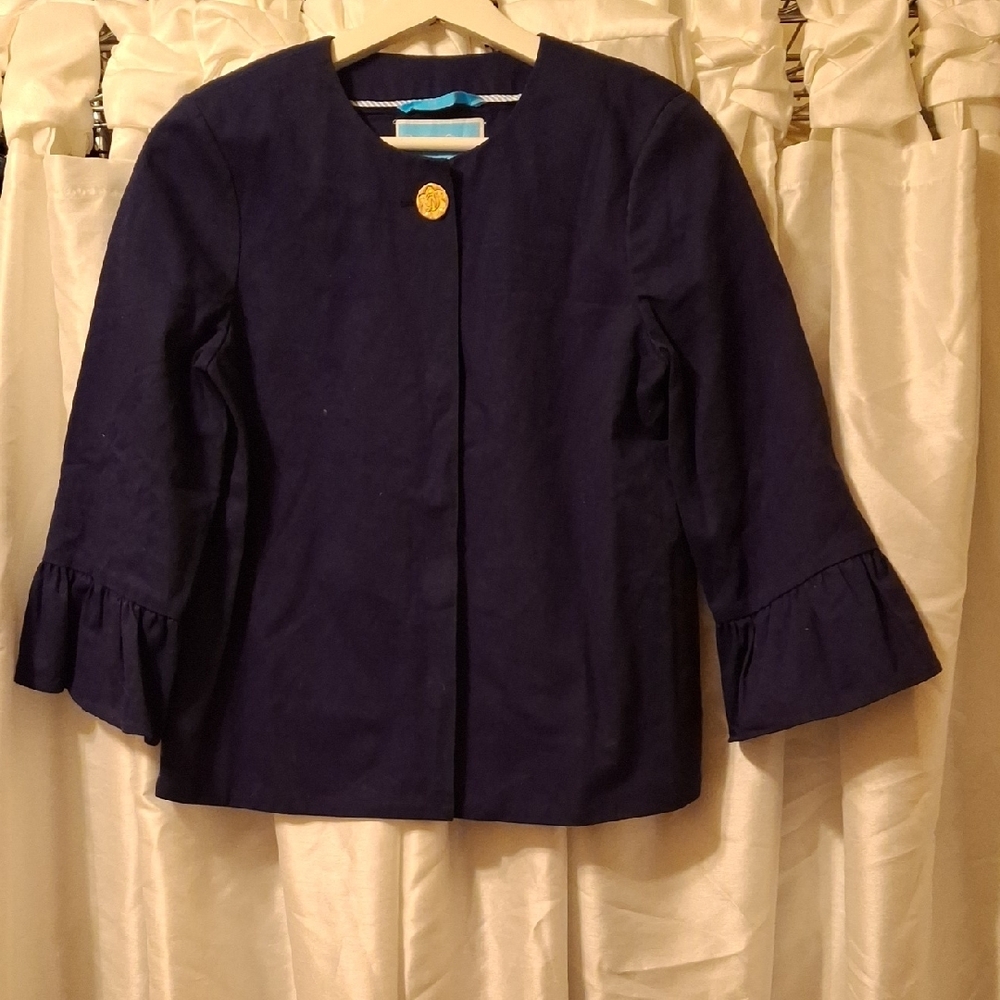 Draper James Navy Blue Jacket with Gold Button XS 💚💚💚💚